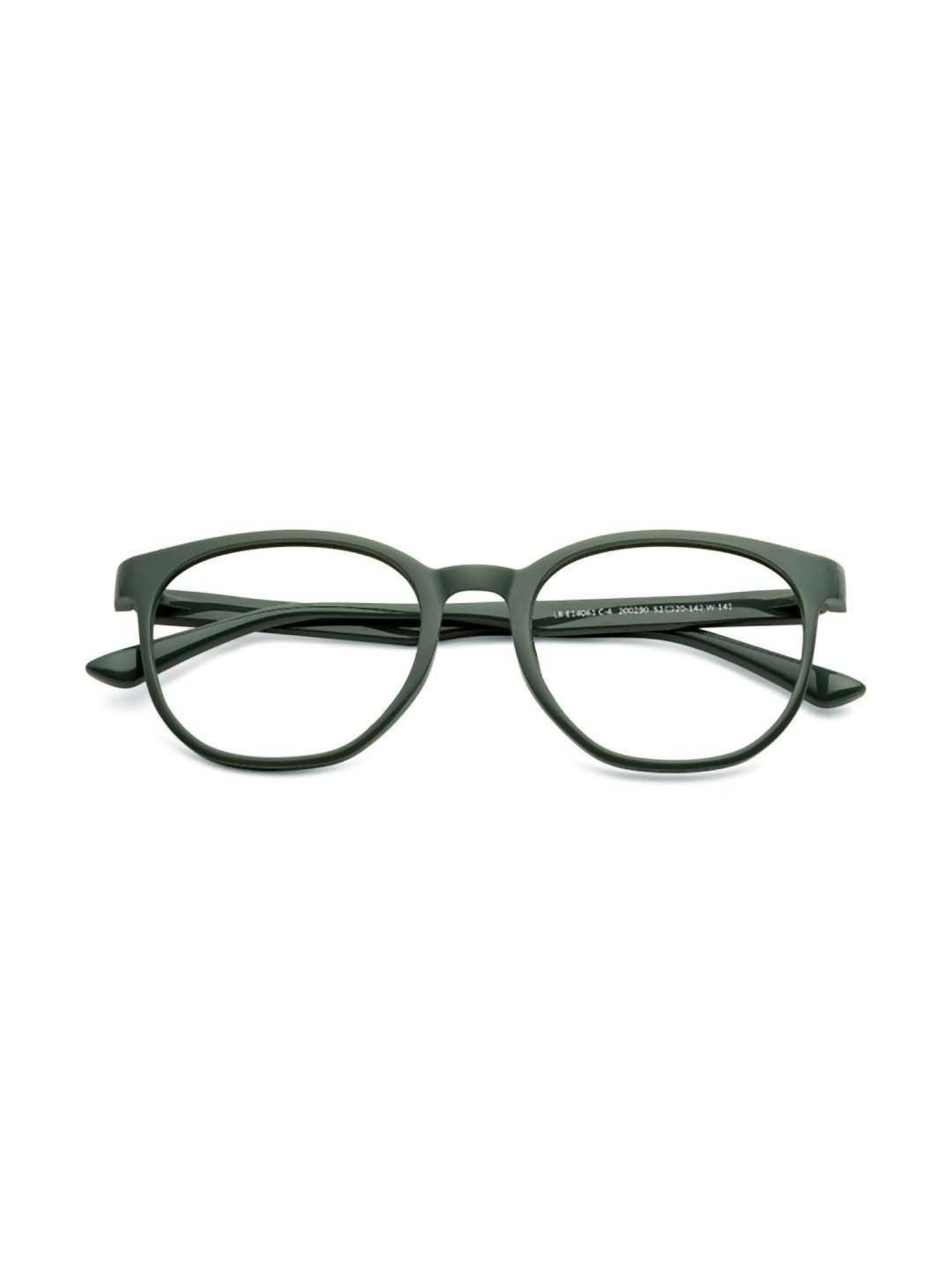 Lenskart Blu LB E14061 Green Full Rim Oval Zero Power Computer Glasses