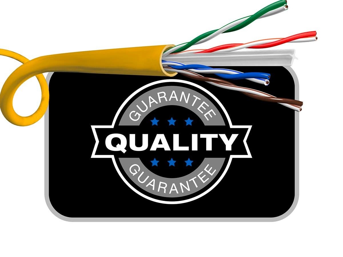 Monoprice Cat6 Ethernet Bulk Cable - Network Internet Cord - Solid, 500Mhz, UTP, CMR, Riser Rated,  Pure Bare Copper Wire, 23AWG, 1000ft, Yellow