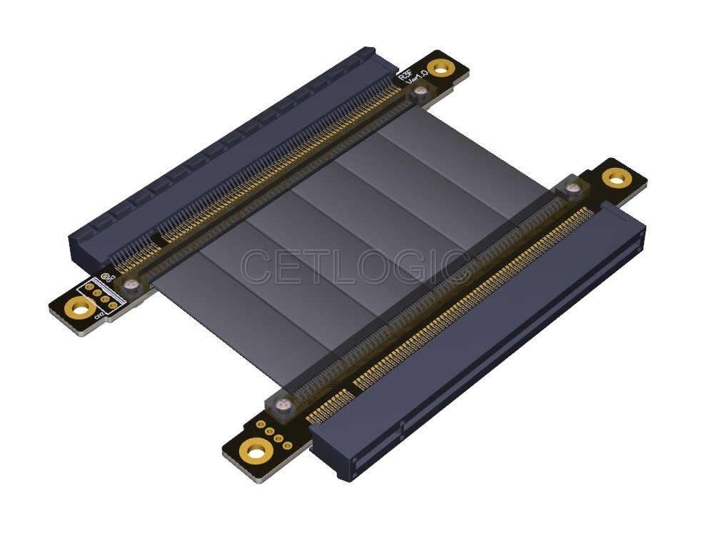 PCIe x16 female to female extender cable 15cm, R33FF,Stable PCIe Gen3 8Gbps