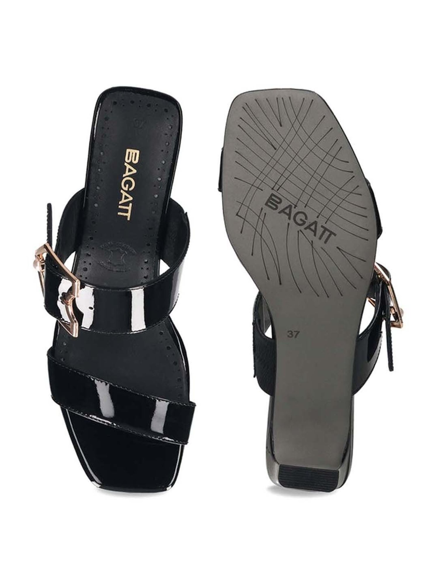 BAGATT Women's Jaya Black Casual Sandals