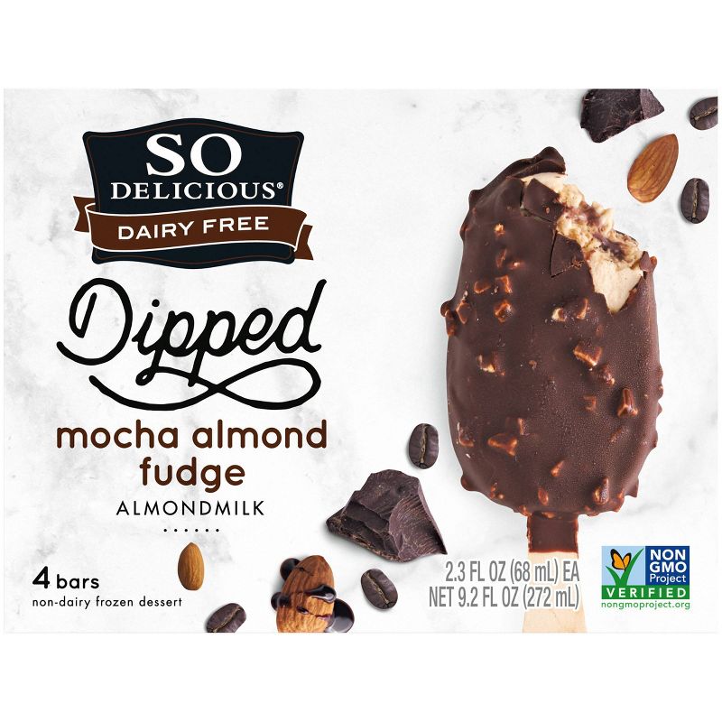 So Delicious Dairy Free Almond Milk - Mocha Almond Fudge Frozen Dessert Bar - 9.2oz
