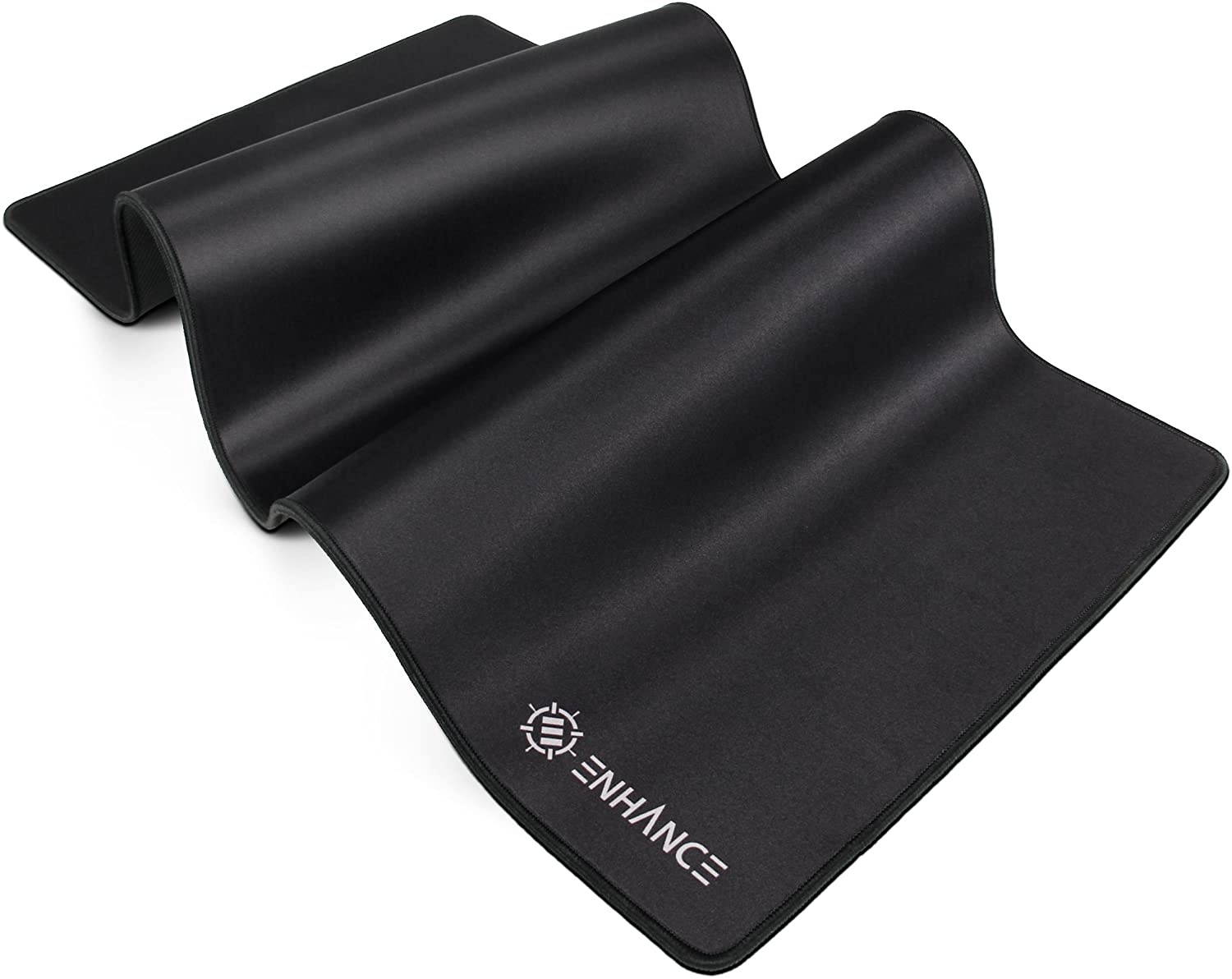 ENHANCE Pathogen XXXL Large Gaming Mouse Pad (31.5 x 13.75 in) - Extended Mousepad with Anti-Fray Stitching, Low Friction Smooth Surface, Non-Slip Backing - Home Office Full Desk Mouse Mat (Black)