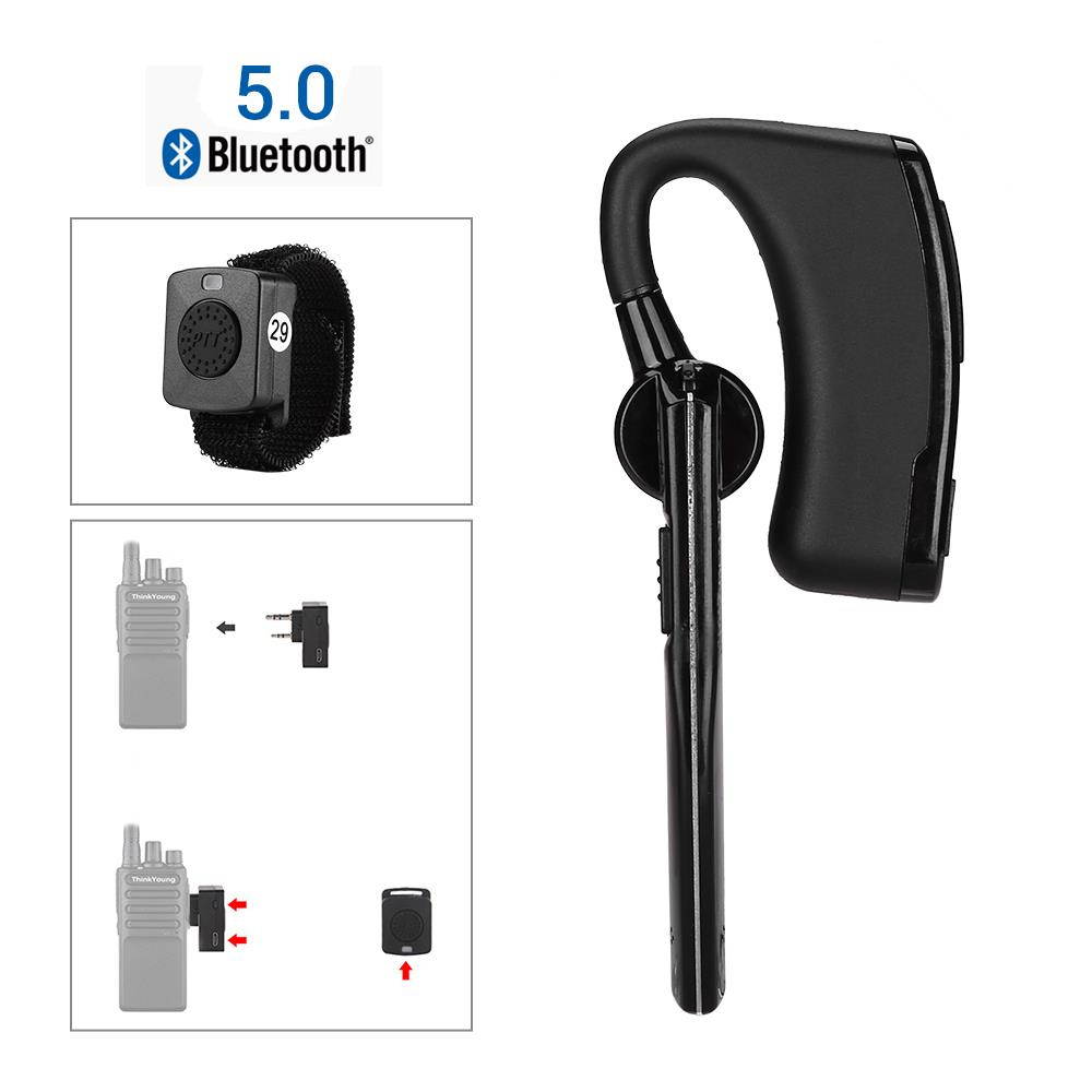 Earphone Headset Remote Walkie Talkie Blue-tooth Wireless With PTT For Motorola Two Ways Radio