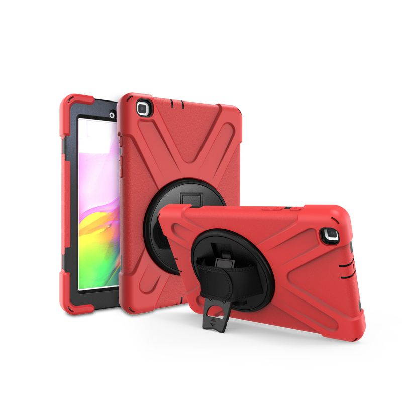 Galaxy Tab A 8.0 T290 Case, Heavy Duty Rugged Shield Case, Shockproof Drop Protection Kickstand Handstrap Shoulderstrap For Samsung Galaxy Tab A 8.0 2019 SM-T290 [Black]