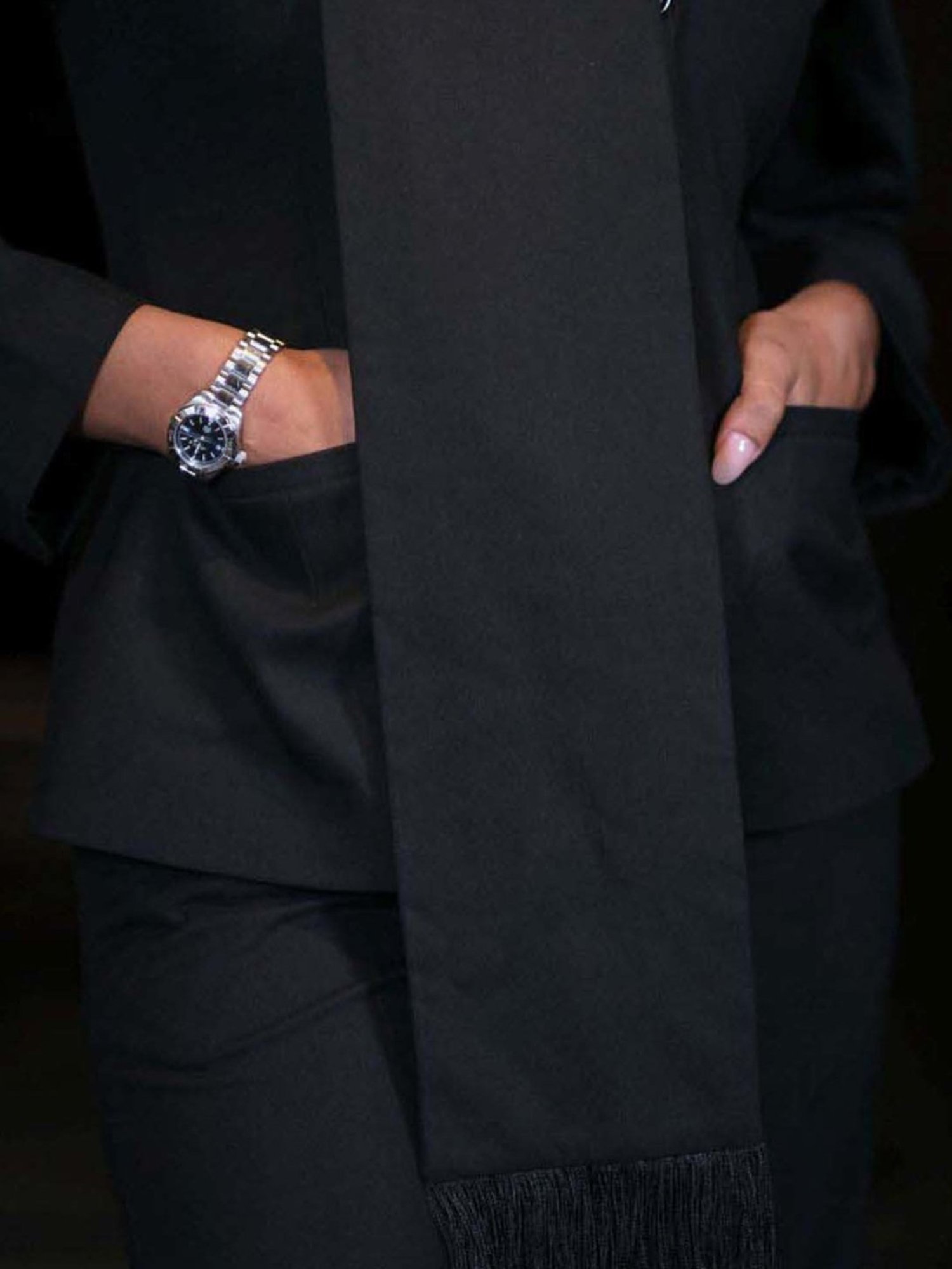 Qua Ebony Black Club 82 Short Fringed Blazer