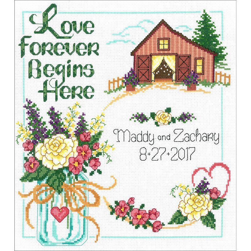 Imaginating Counted Cross Stitch Kit 10.5"X11.5"-Country Wedding (14 Count)