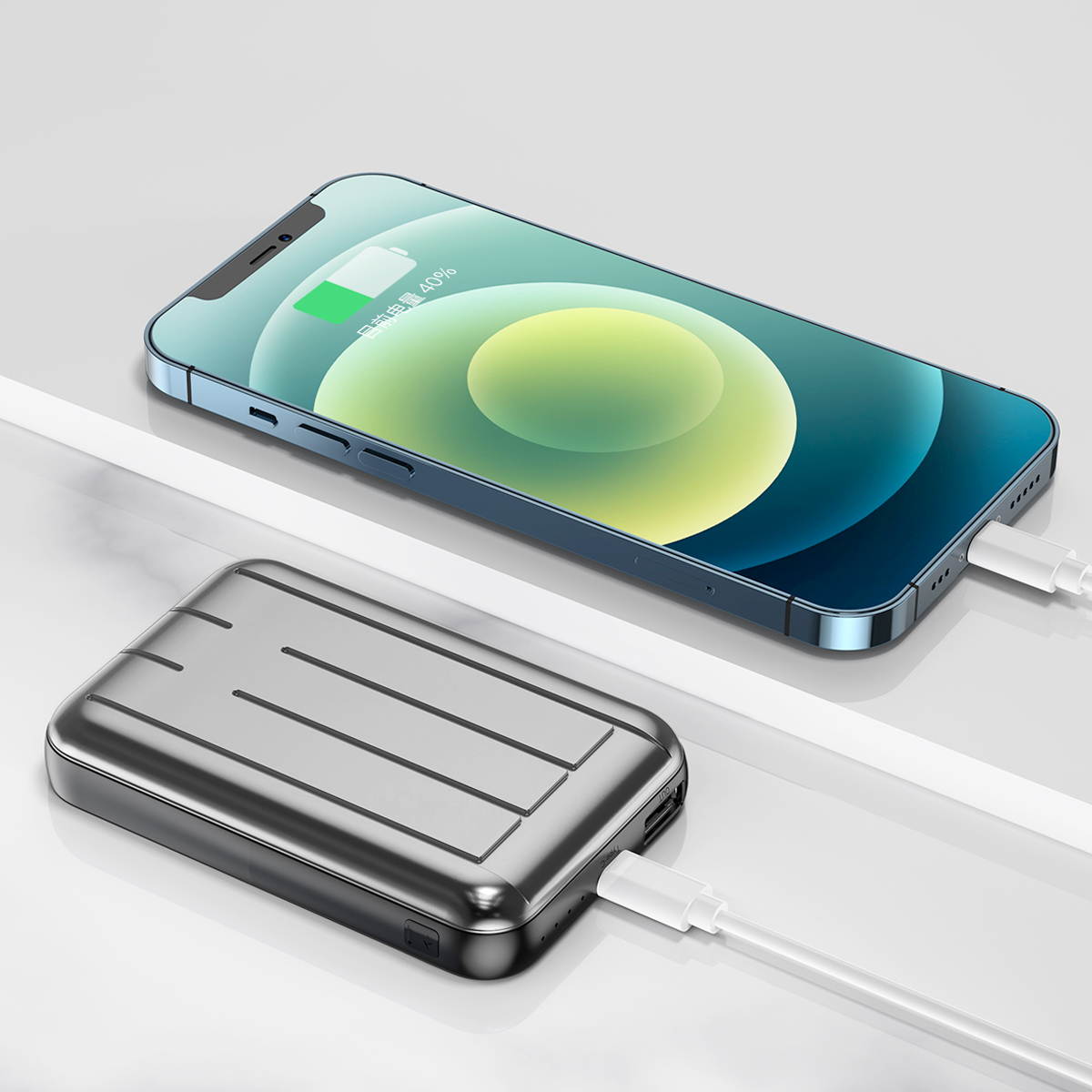 Mag-safe wireless power bank Magnetic Typc usb C 15W PD fast charging 5000mah battery for iphone 12 / 12 mini / 12 pro / 12 pro max