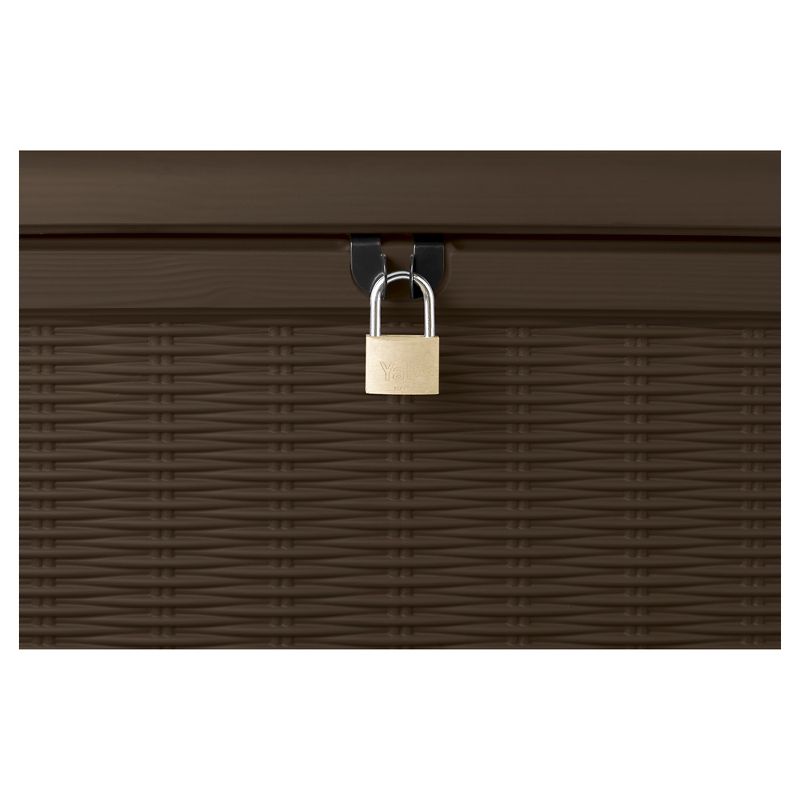 Borneo 110gal Rattan Outdoor Storage Deck Box - Brown - Keter