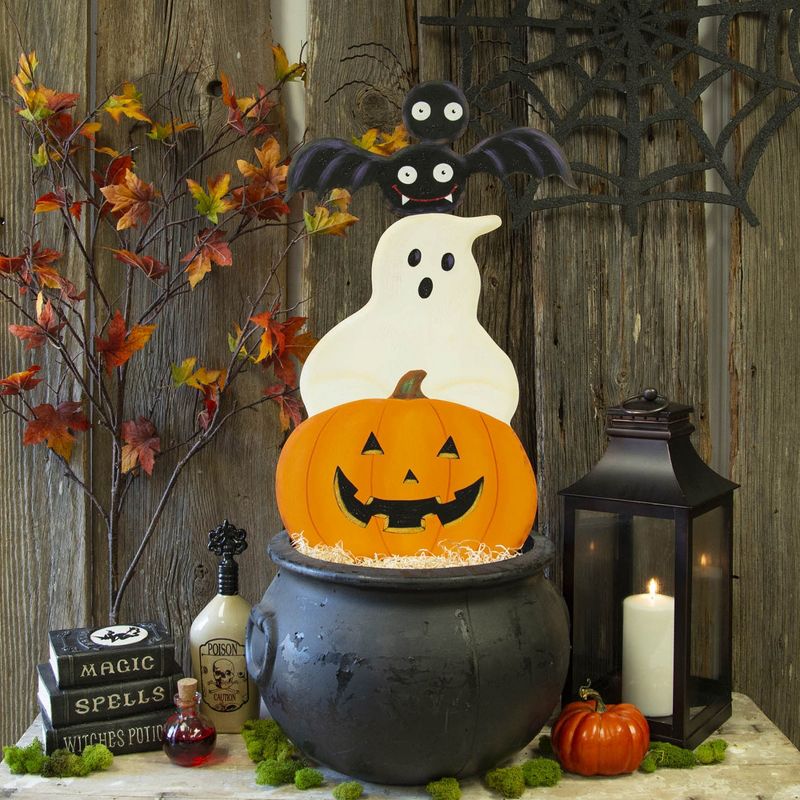 Halloween 48.0" Halloween Icon Topiary Stake Hang Easel  -  Decorative Garden Stakes