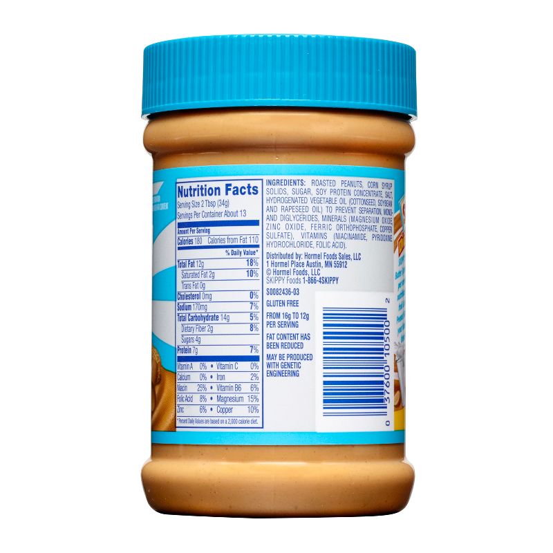 Skippy Reduced Fat Creamy Peanut Butter - 16.3oz