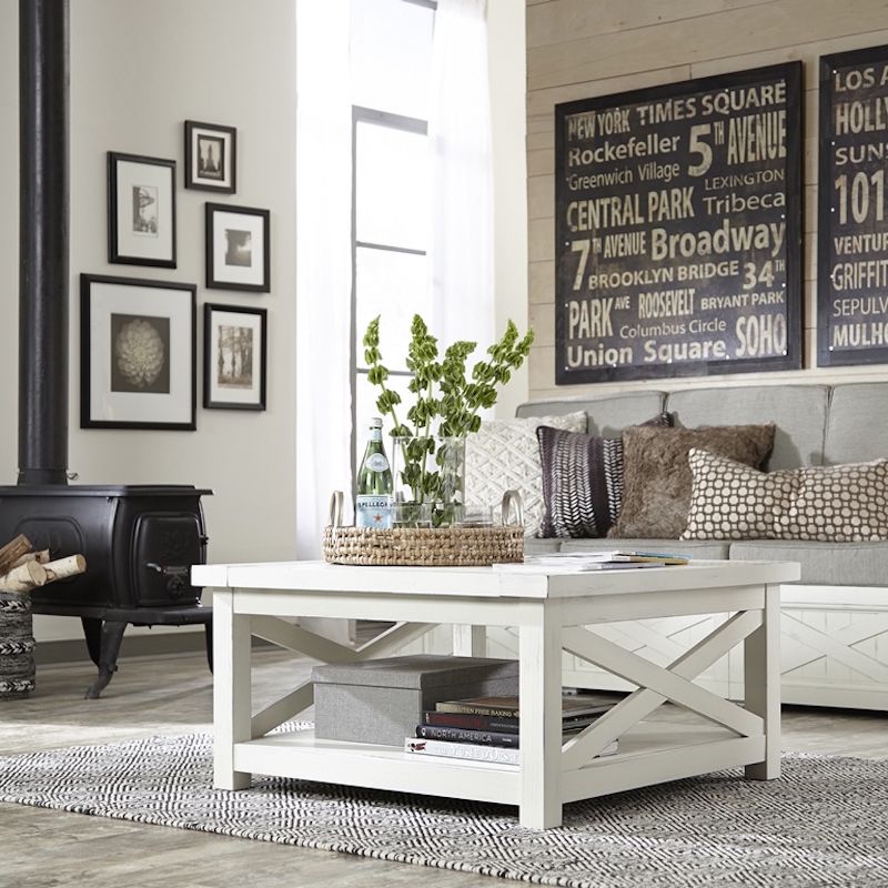 Seaside Lodge Coffee Table - White - Home Styles