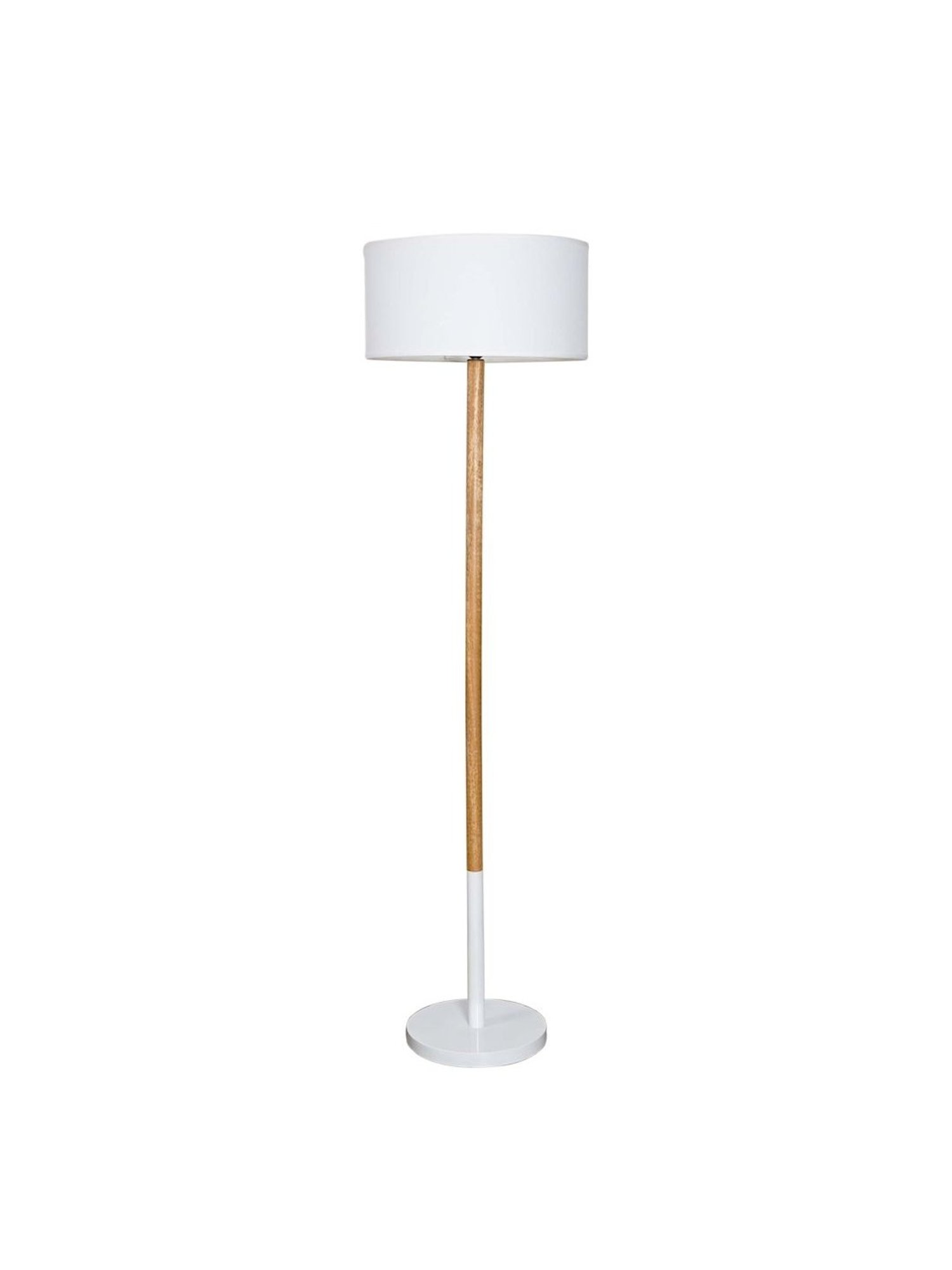 Kapoor Lamp Shades White Wood Unicor Fusion Cotton Shade Floor Lamp