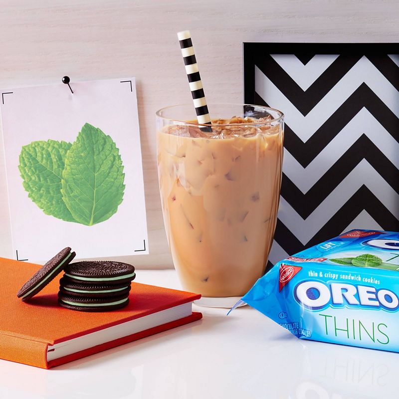 Oreo Thins Mint Flavor Creme Chocolate Sandwich Cookies - 13.1oz