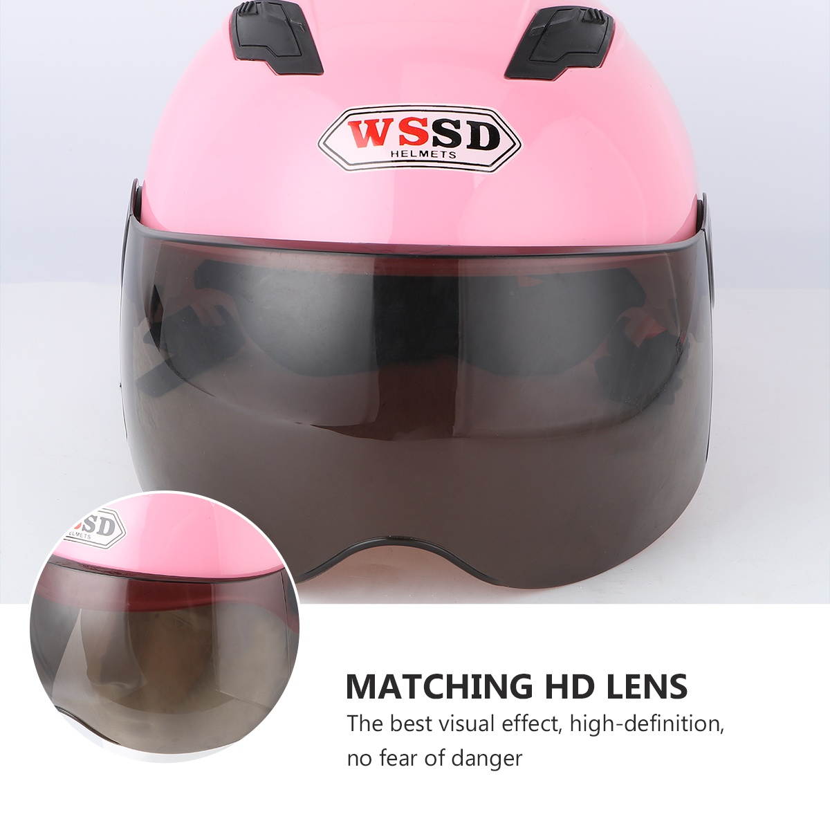 Adorable Motorcycle Helmet Fashion Cycling Helmet Protective Cap Outdoor Sports Motorcycle Riding Hat for Woman (Pink)