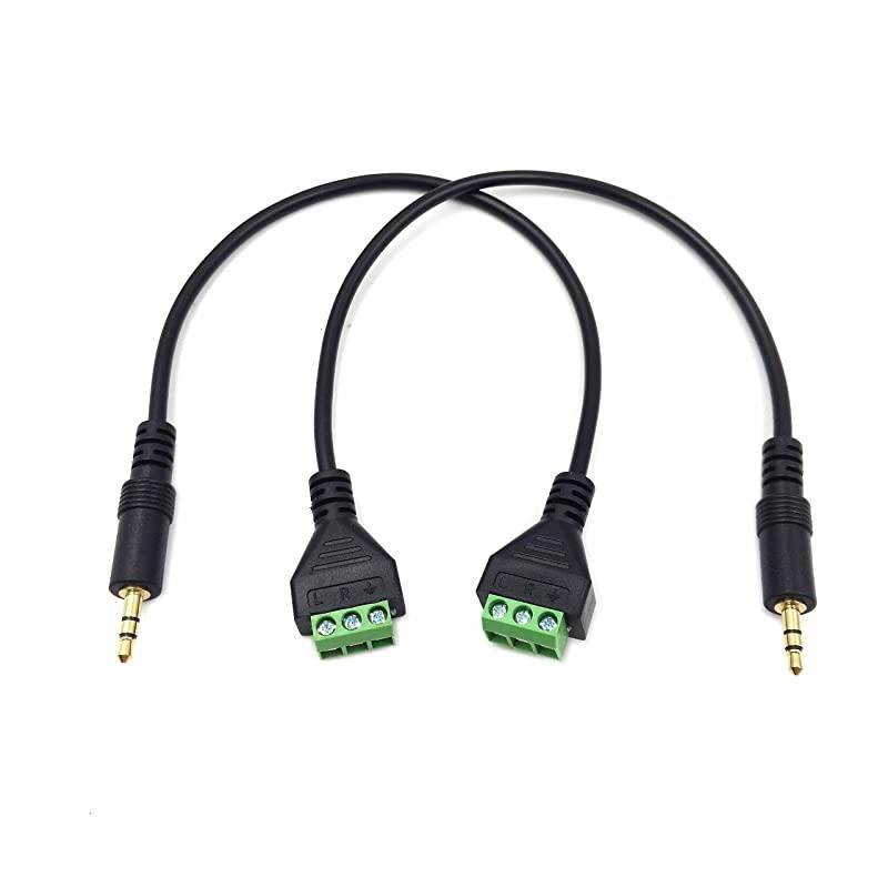 35mm18inch Stereo Audio Balanced Male Jack to AV 3Screw Video Balun Terminal Adapter Connector Cable 30cm35mm M3pin