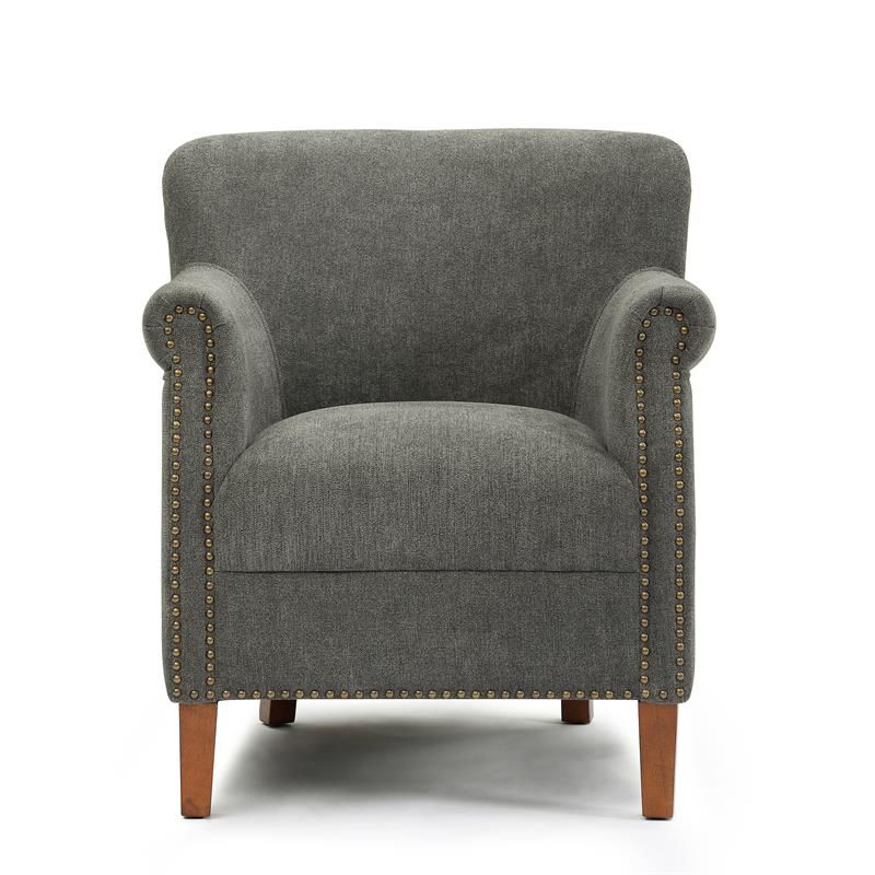 Holly Charcoal Gray Fabric Club Chair - Comfort Pointe