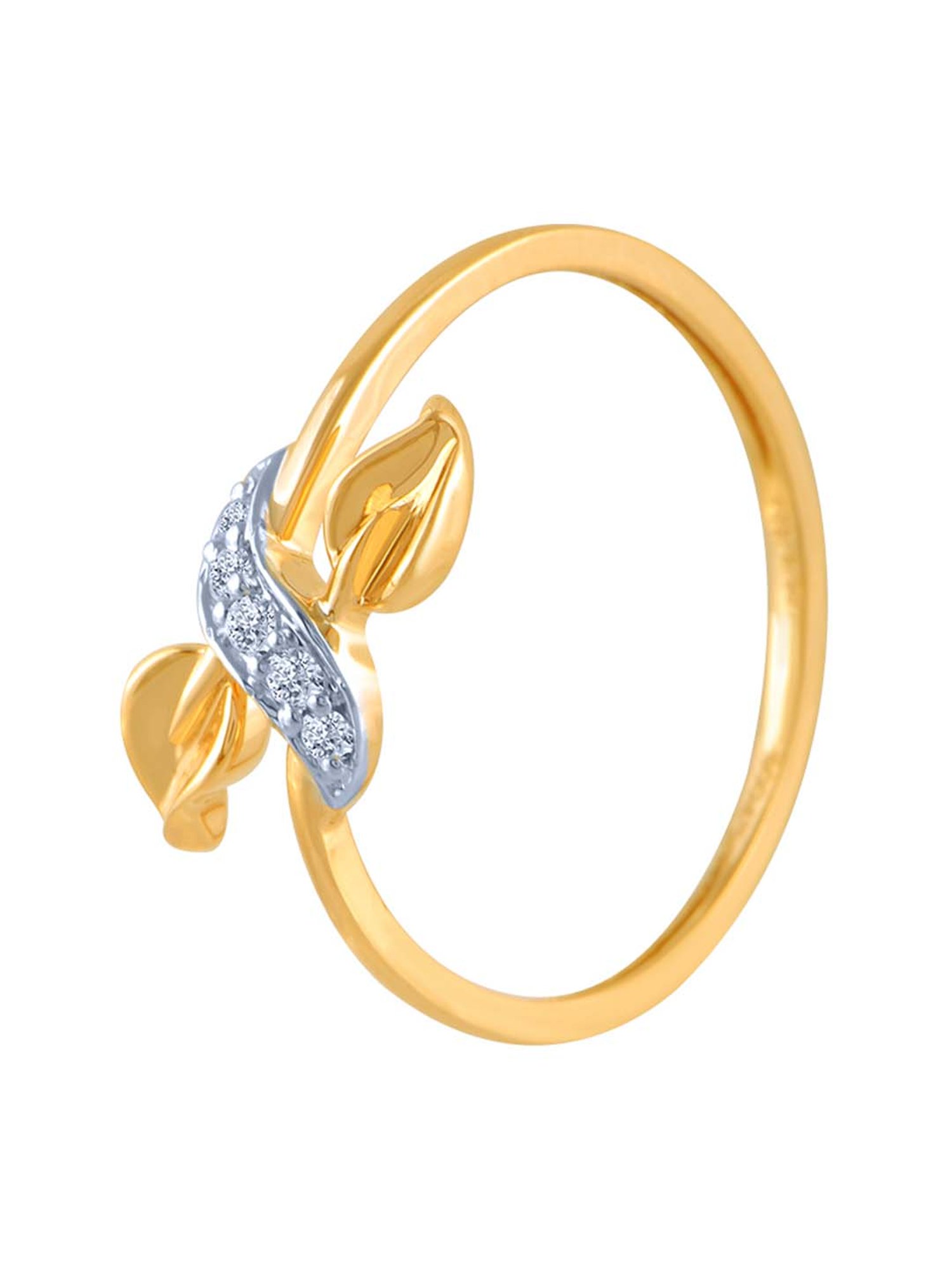 Mia By Tanishq Nature's Finest 14k Yellow Gold Radiant Sp Elegance Diamond Ring