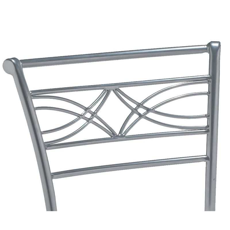 19" Dutton Metal Vanity Stool Chrome - Hillsdale Furniture