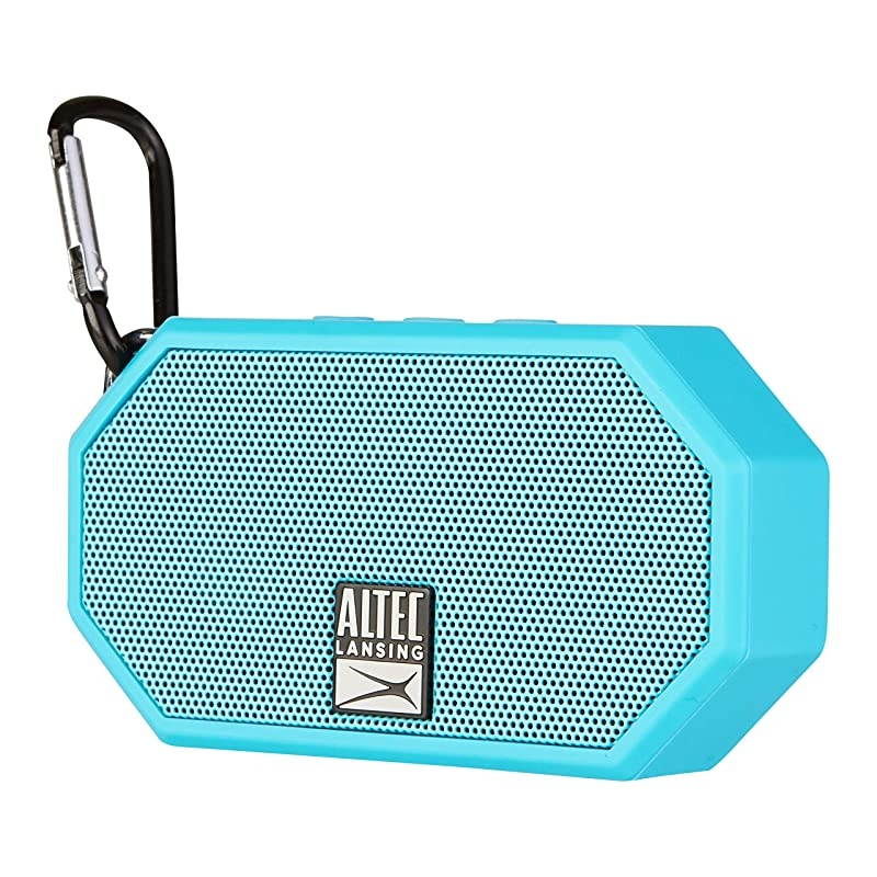 Mini H2O Wireless Bluetooth Waterproof Speaker Floating IP67 Portable Speaker Strong Bass Rich Stereo System Microphone 30 ft Range Lightweight 6Hour Battery Aqua