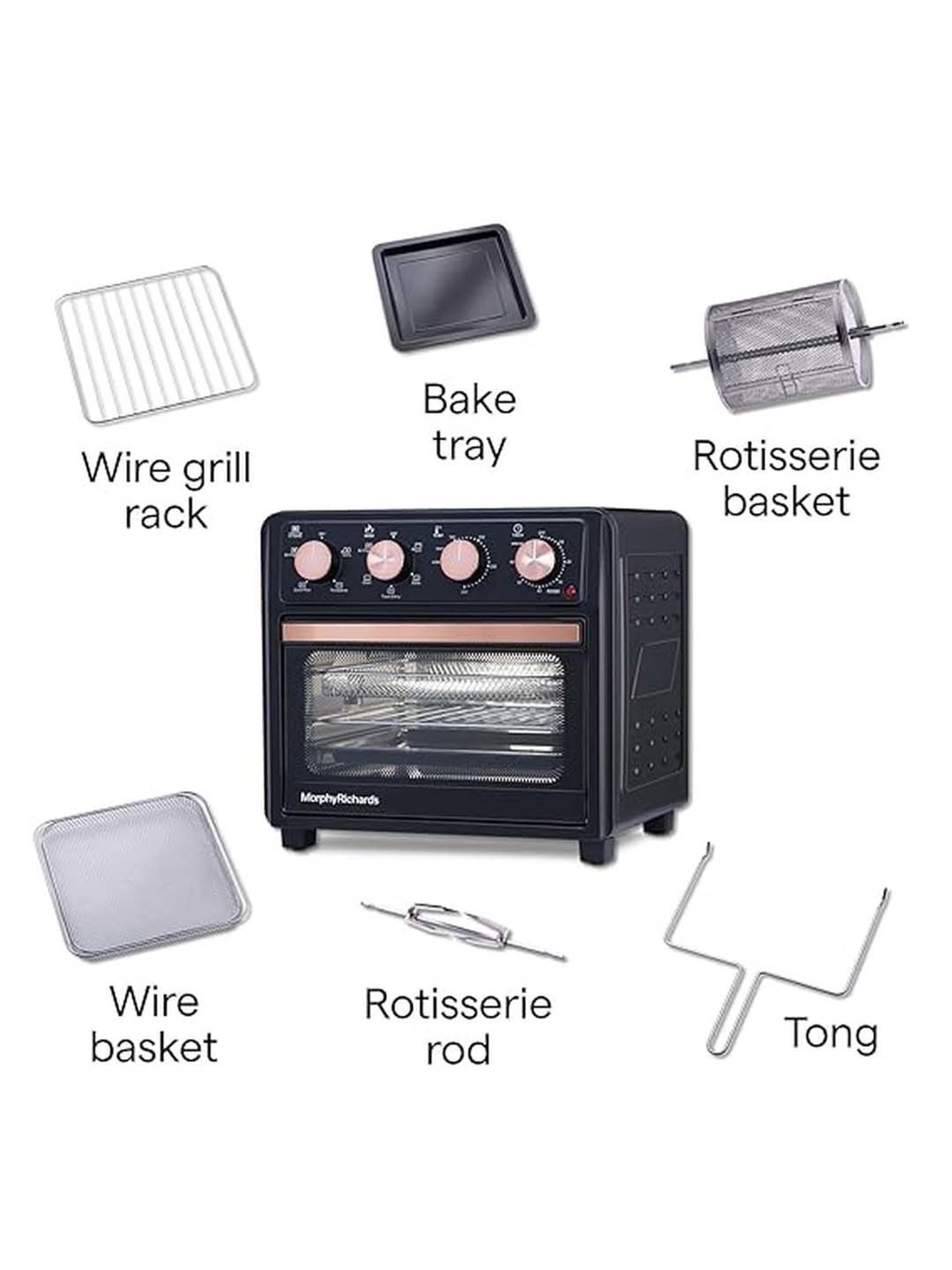 Prestige Nutrifry Black Plastic Electric Digital Touch Airfryer 4.5L