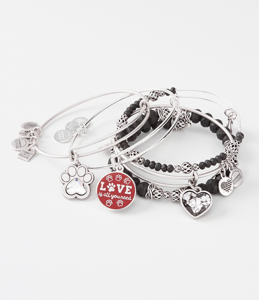 Alex and Ani Prints of Love Charm Bangle Bracelet