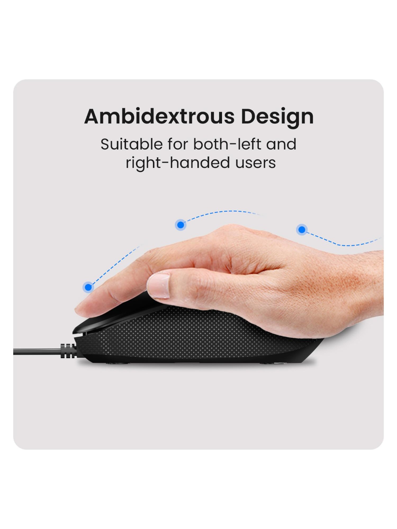 Portronics Toad 102 Wired Mouse with 3 Buttons & Clickable Scroll Wheel & 1.5m Long Cable (Black)