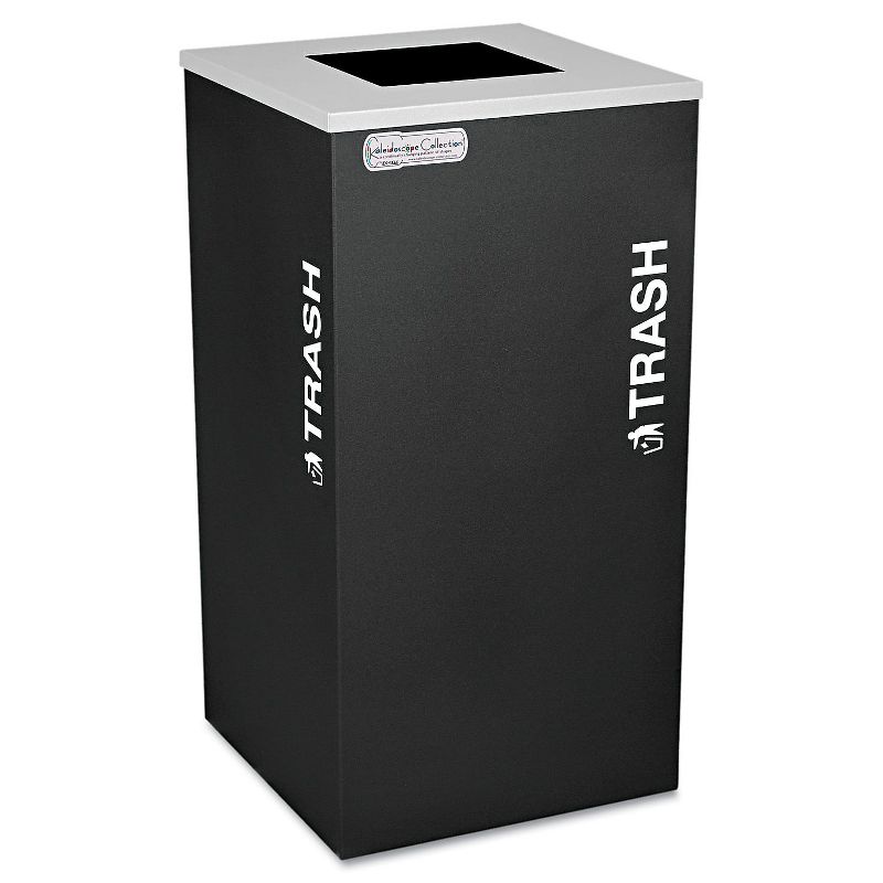 Ex-Cell Kaleidoscope Collection Recycling Receptacle 24gal Black RCKDSQTBLX