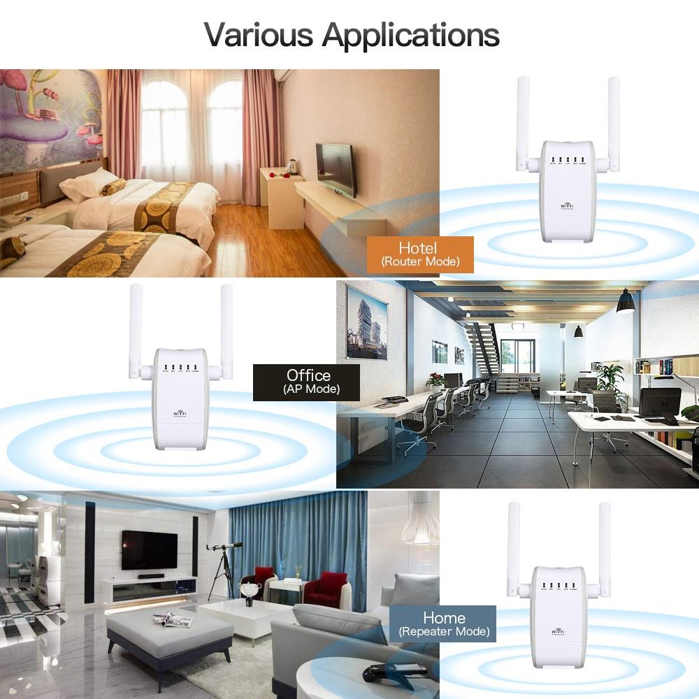 300Mbps WiFi Range Extender Multi-function Mini Wireless-N Signal Amplifier Booster AP/ Router/ Repeater with
