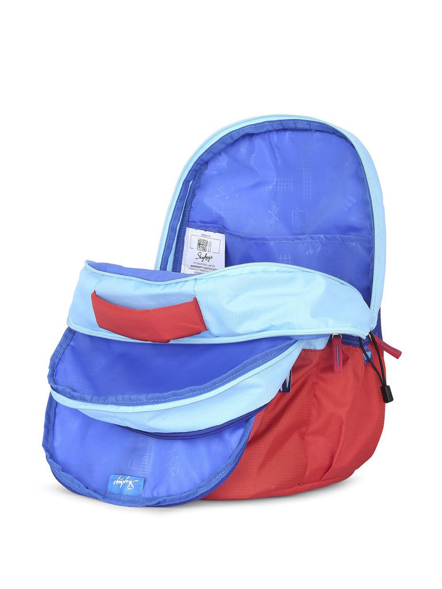 Skybags Klan 06 Red & Blue Polyester Printed Backpack - 32 Ltrs