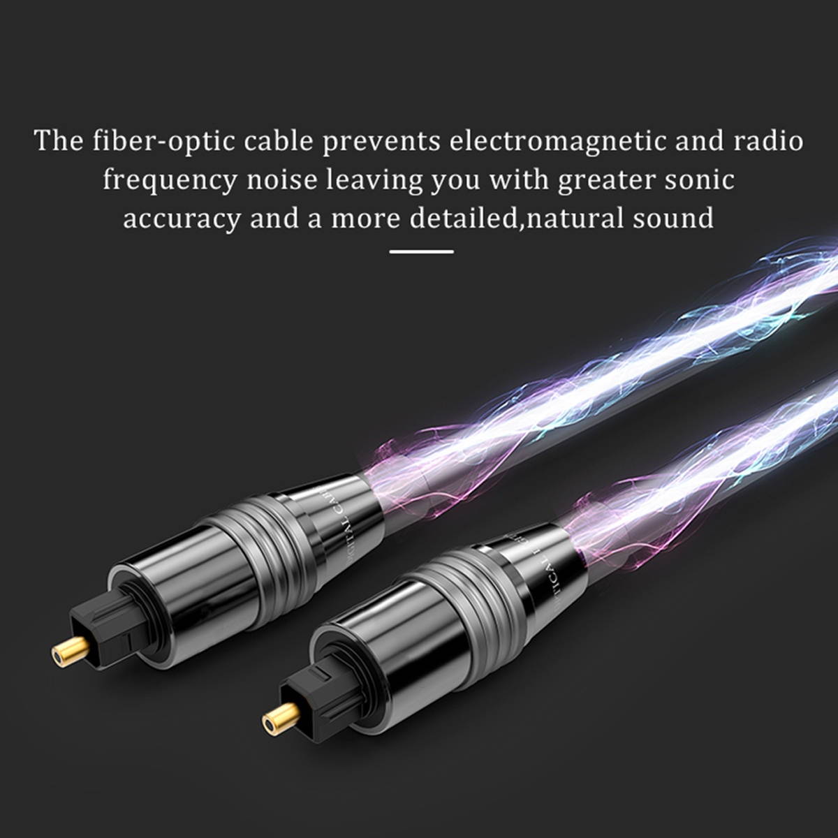 Choseal QS1104 Hifi Fiber Audio Cable Optical Fiber Toslink Male to Male Audio Cable Digital Audio Line Speaker Amplifier Connection - 1.5 M