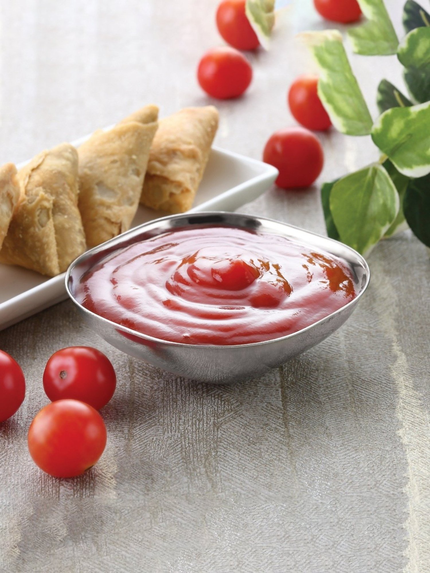 HAZEL Silver Stainless Steel Square Shaped Bowl for Snacks (400ml)