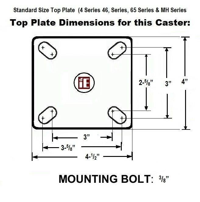 Colson 4" x 2" Swivel Plate Caster with Gray Performa Rubber Wheel Made in USA