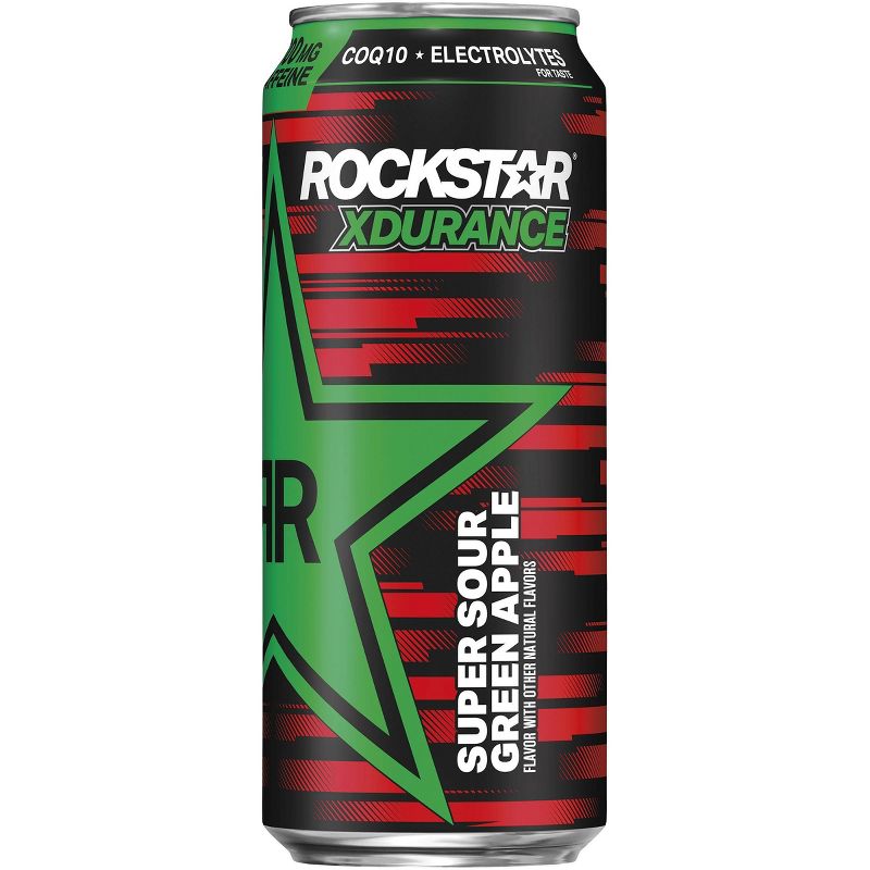 Rockstar Xdurance Super Sour Green Apple Energy Drink - 4pk/16 fl oz Cans