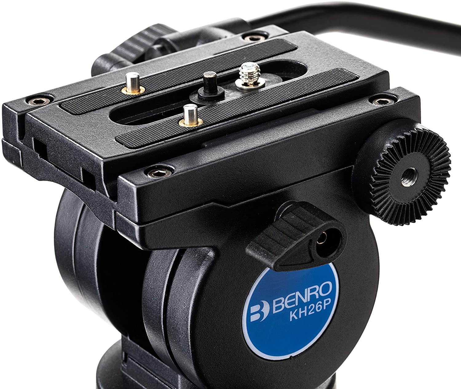 Benro KH25P Video Tripod with Head, 11lb Payload, Continuous Pan Drag, Anti-Rotation Camera Plate (KH26P)