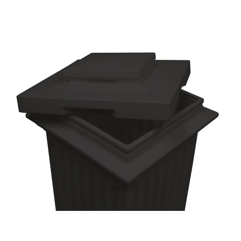 Rubbermaid 8 Quart Traditional Square Top Bedroom, Bathroom, and Office Wastebasket Trash Can, White (2 Pack)