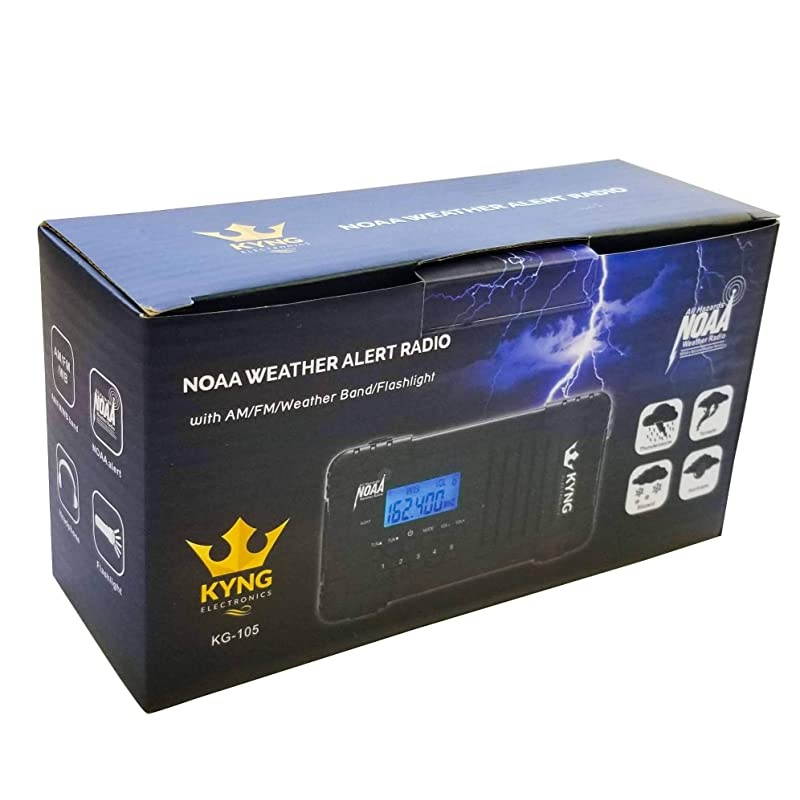 Electronics Solar NOAA Weather Radio for Emergency with Flashlight AMFM Hand Crank 2200 mAh Rechargeable Power Bank for iPhoneSmart Phone