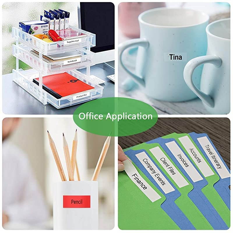 Compatible Label Tape Replacement for Dymo LetraTag Labeling Refills 91330 10697 (S0721510) Label Tape 1/2 Inch x 13 feet, 3 Pack Black on White Self-Adhesive Paper Tape for DYMO Label Maker