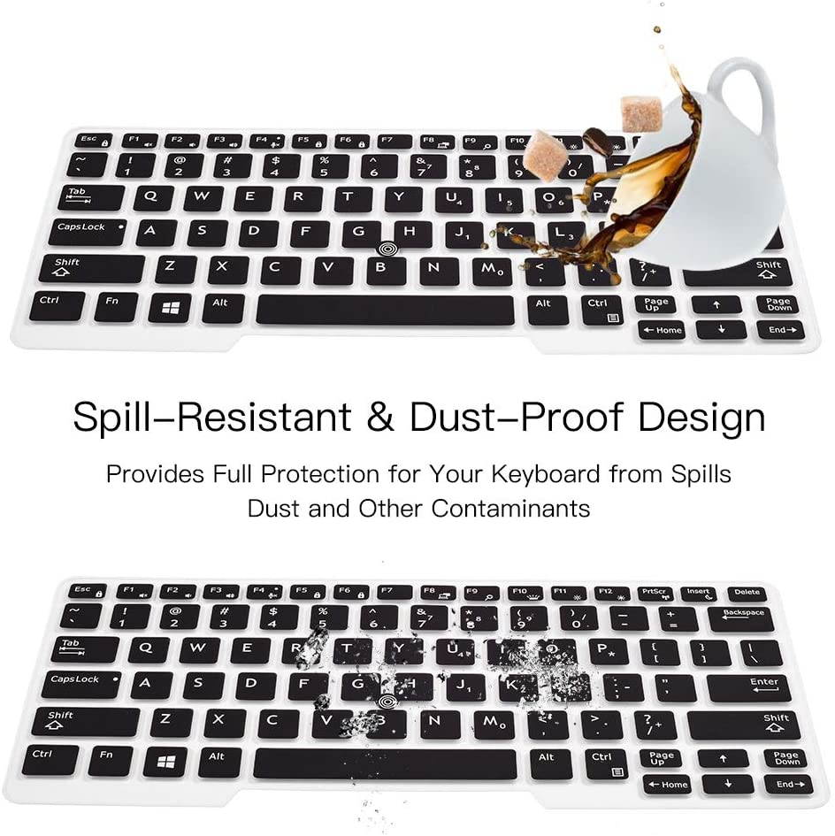 Dell Latitude Keyboard Cover for Dell Latitude E7450 E7470 E5470 E7480 E5450 5480 5490 7490, Dell 3340 E3340 Laptop Silicone Keyboard Skin Keyboard Protector, Gradual Purple (US Layout, with Pointing)