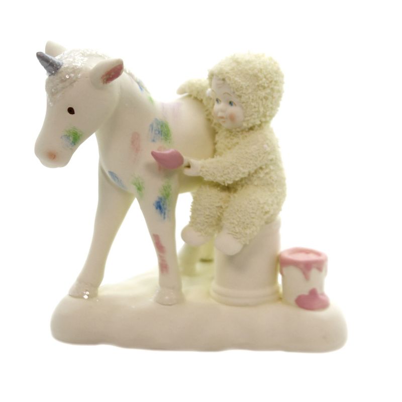 Dept 56 Snowbabies 4.5" The Unicorn May Me Do It Paint  -  Decorative Figurines
