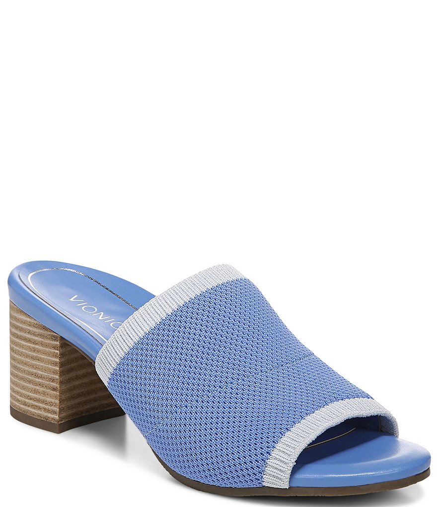 Vionic Fleur Knit Block Heel Mules