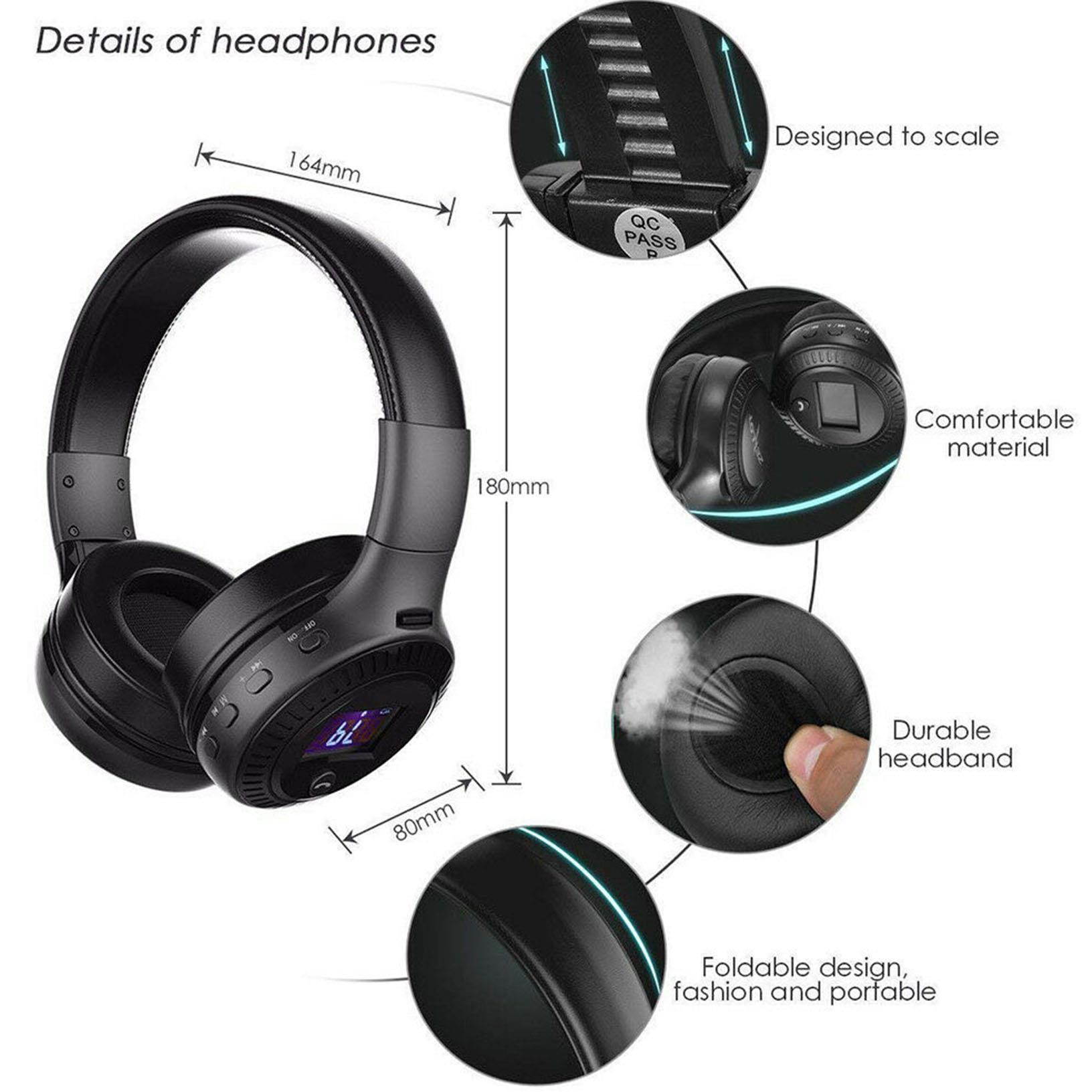 Bluetooth 4.1 Wireless Stereo Headphones Foldable Headset Super Bass Earphones