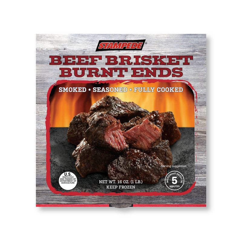 Stampede Fully Cooked Beef Burnt Ends - Frozen - 1lb