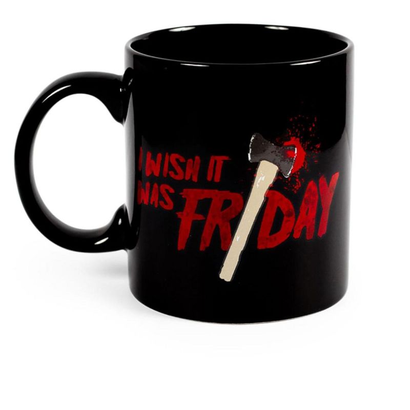 Silver Buffalo Friday The 13th "I Wish It Was Friday" Ceramic Mug | Holds 20 Ounces