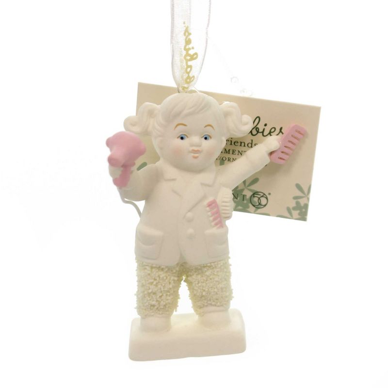 Dept 56 Snowbabies 3.25" Stylist Ornament Hair Dresser  -  Tree Ornaments