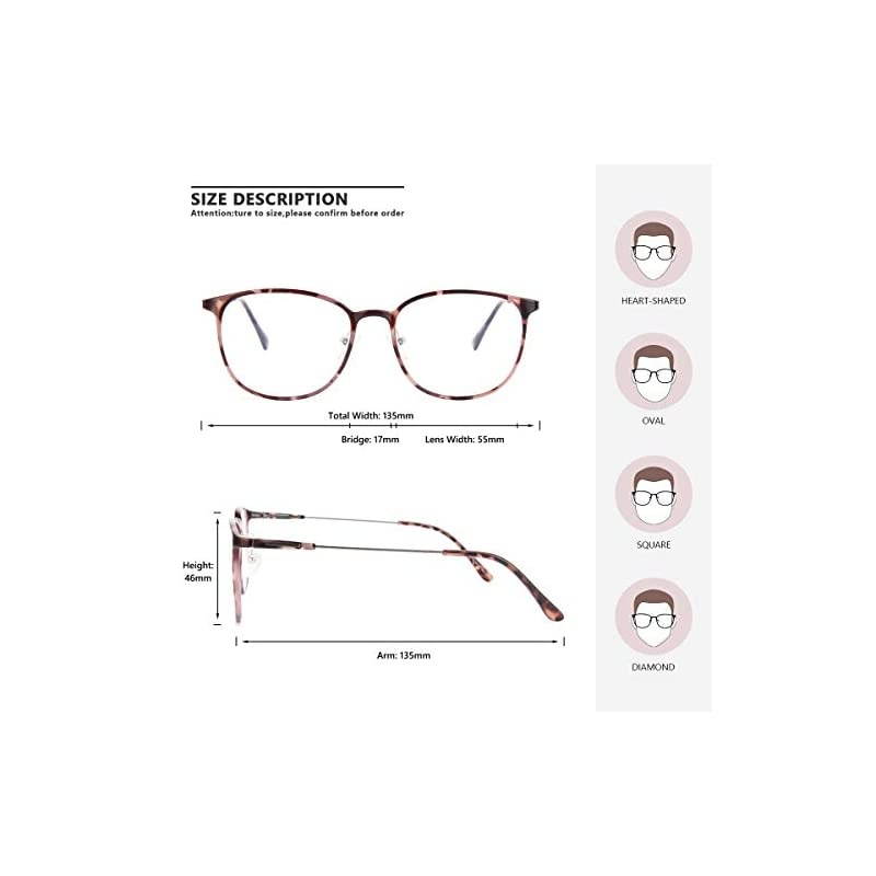 Blue Light Blocking GlassesCut UVRay Transparent LensComputer ReadingGaming GlassesAnti EyestrainAnti ScratchSleep Better for WomenMen Leopard