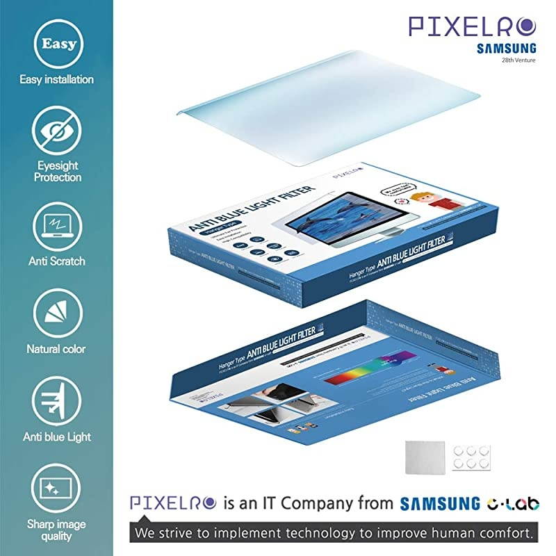 Anti Blue Light Screen Filter Designed for Laptop, Notebook, Monitor, Easy On/Off and Removable Acrylic, Anti Glare, Anti-UV, Reduce Eye Fatigue and Eye Strain, (13Inch, 16:9 Aspect Ratio)