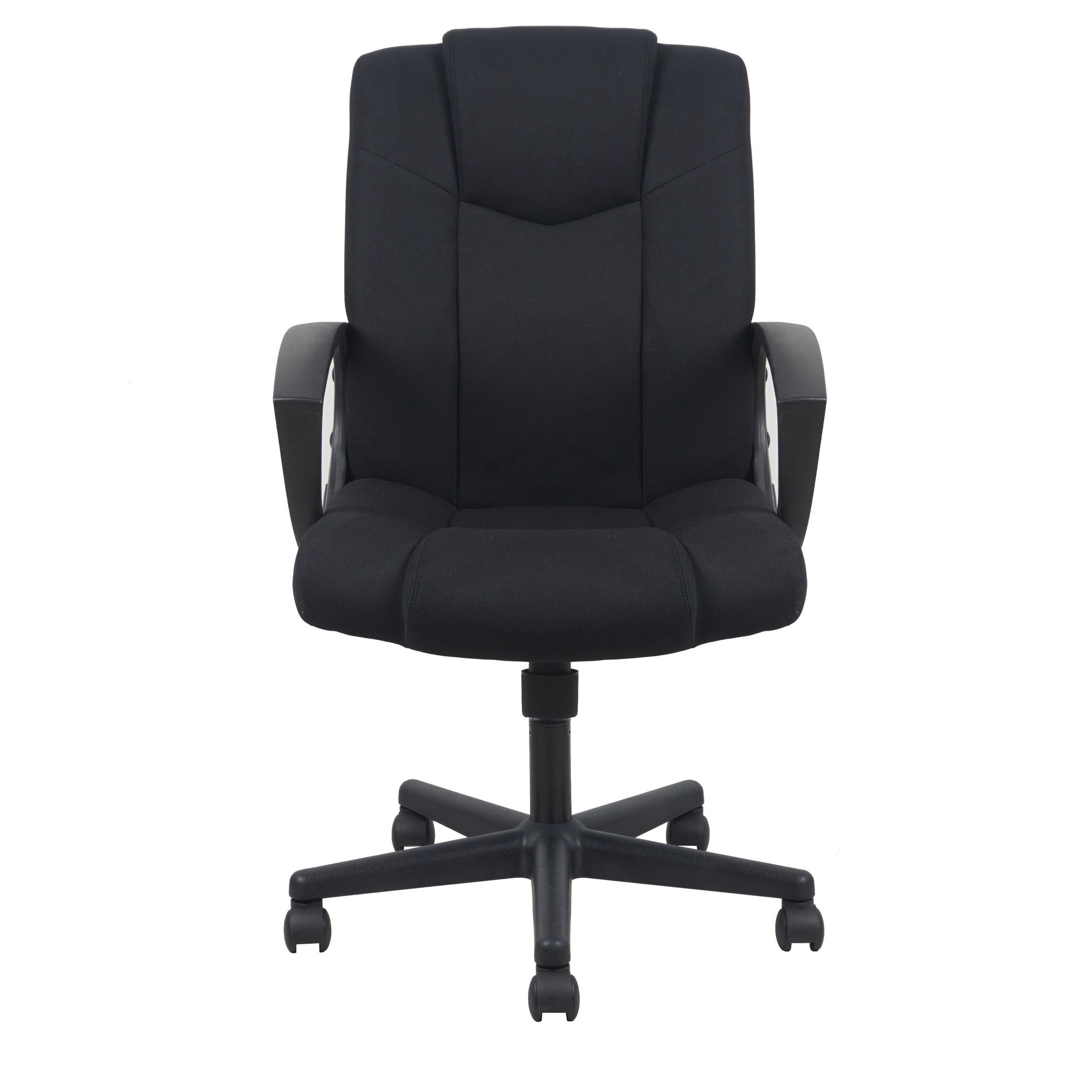 OFM Essentials Collection Mid-Back Swivel Upholstered Task Chair, in Black (ESS-3080)