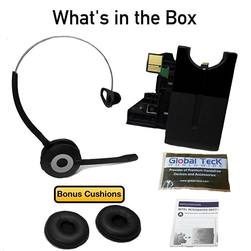 Wireless DECT Headset for MiVoice 6930, 6940 Phones | This Headset is only Compatible with 6930 and 6940 Models | Includes Two Bonus Soft Leatherette Cushions