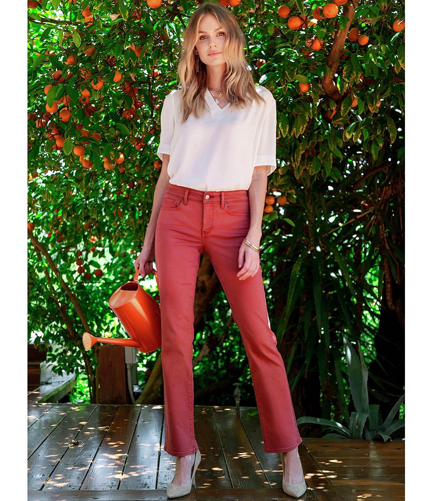 NYDJ Marilyn Straight Leg Mid Rise Bootcut Jeans