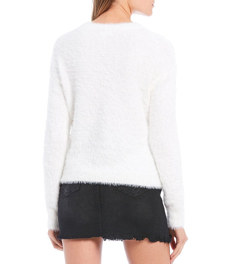 GB Eyelash Long Sleeve Round Neck Sweater